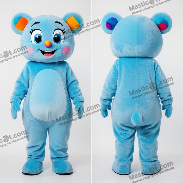 Hemelsblauwe vrolijke juggle mascotte - Jongleren - MASTICOT_38382 - Masticot.com
