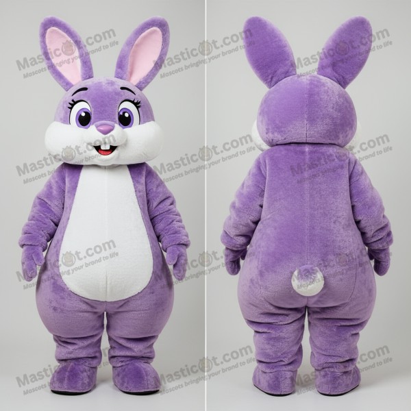 Lavender velvety wild rabbit mascot - Masticot.com