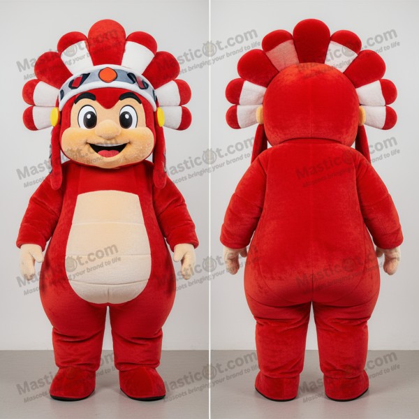 Crimson Velvet Superhero Chief Mascot - Masticot.com