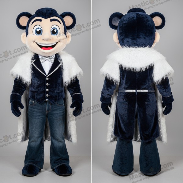Ringmeester zilver brede schouders ringmaster mascotte - Ringmeester - MASTICOT_38523 - Masticot.com