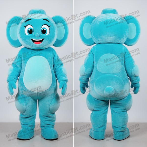 Cyan balanced plate spinner mascot - Masticot.com