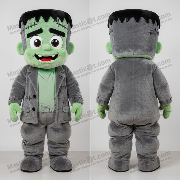 Emerald green broad shouldered frankensteins monster mascot