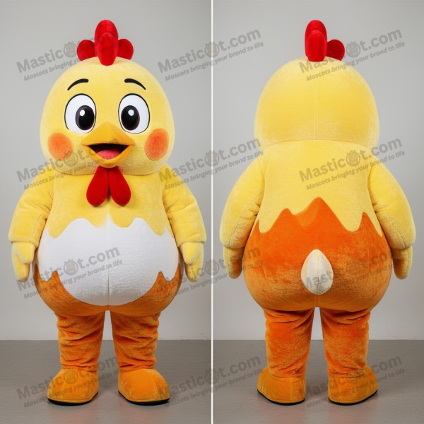 Pastel orange plump fried chicken mascot - Masticot.com