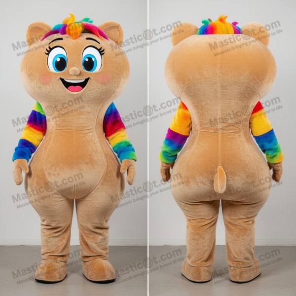 Tan luxurious hourglass mascot - Masticot.com