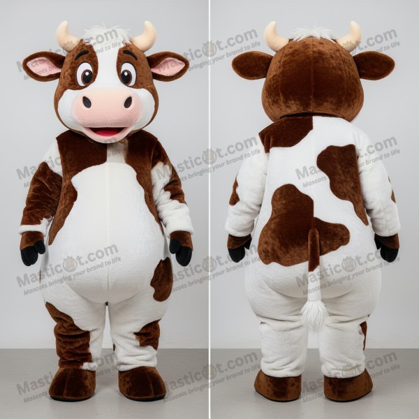 Black and White Spotted Holstein Cow Mascot - Masticot.com
