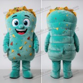 Turquoise Cartoon Nachos Mascot - Nachos - MASTICOT_354 - Masticot.com