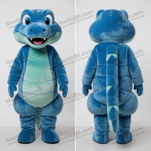 Mascotte Python Bleu Vif en Peluche - Masticot.com