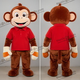 Mascote Macaco Brincalhão Cor de Ferrugem - Macaco - MASTICOT_38982 - Masticot.com