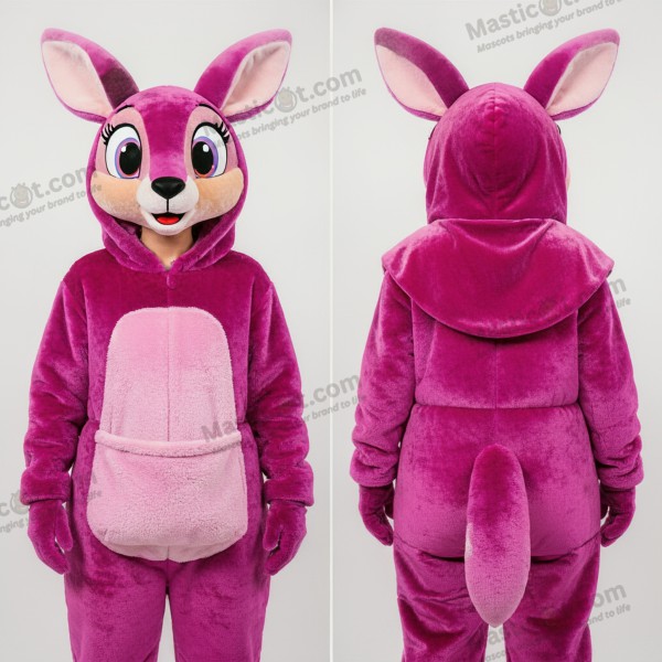 Magenta sammetsantelopmascot - Gazell - MASTICOT_39112 - Masticot.com