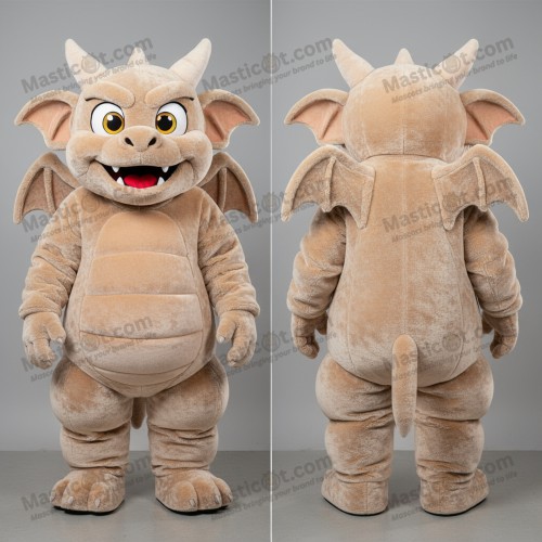 Beige rounded gargoyle mascot - Masticot.com