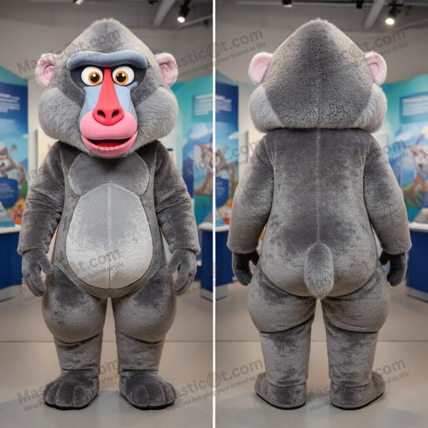 Charcoal Velvety Baboon Mascot - Masticot.com