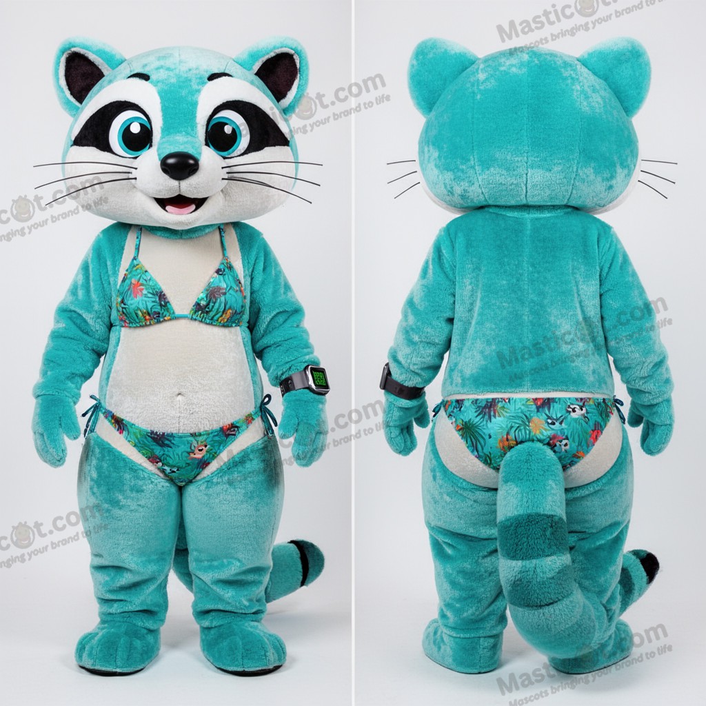 Mascarilha de civeta de peluche turquesa - Civeta - MASTICOT_39203 - Masticot.com