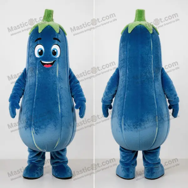 Emerald green rounded zucchini mascot - Zucchini - MASTICOT_3887 - Masticot.com