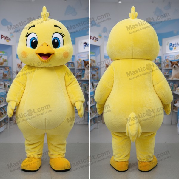 Mascotă Veselă de Canar Galben Desen Animat - Masticot.com