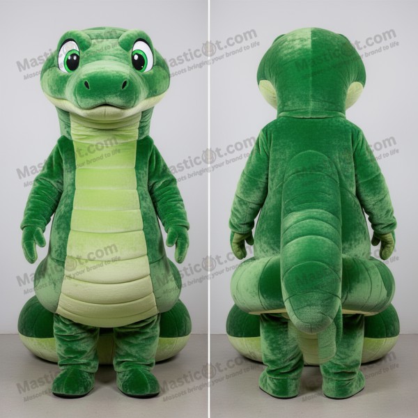 Mascota Titanoboa Verde Esmeralda Redondeada - Masticot.com