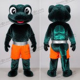 Mascotte gecko vert nuit élégante - Geckos - MASTICOT_39414 - Masticot.com