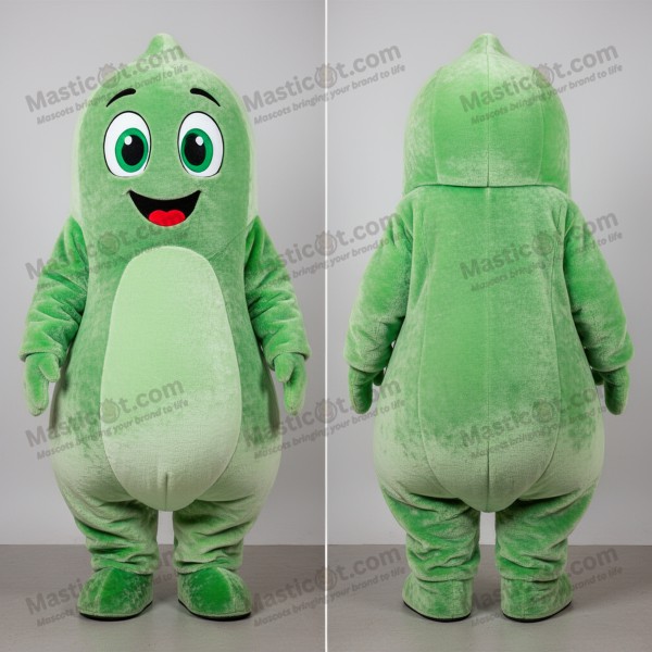 Grüner Bademantel-Geist-Maskottchen mit XXL-Taschen -
