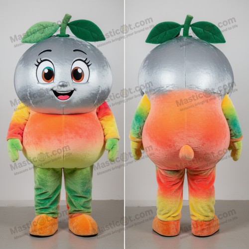 Velvety silver plump grapefruit mascot - Masticot.com