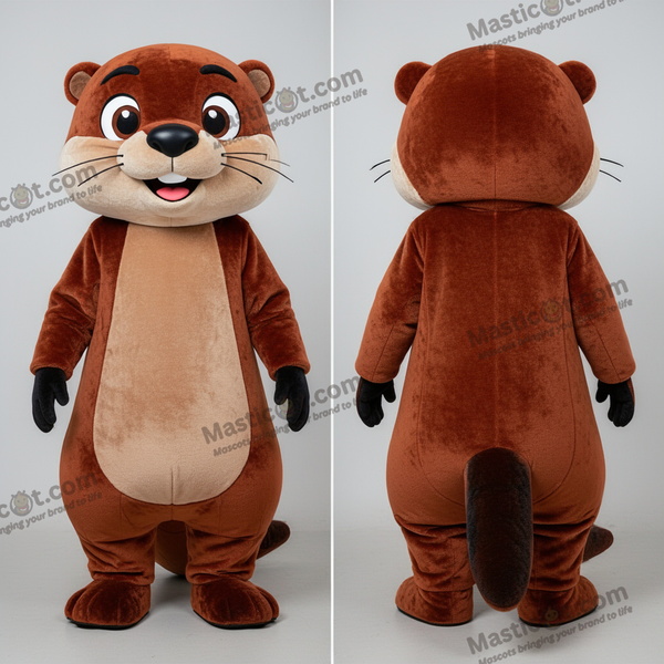 Rostorange gosig utter-maskot - Utter - MASTICOT_39540 - Masticot.com