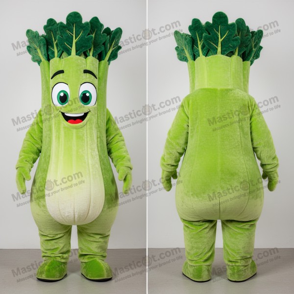Mascota de apio verde lima redondeada - Masticot.com