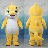Gul sammetsleksak delfinmaskot - Delfin - MASTICOT_3936 - Masticot.com