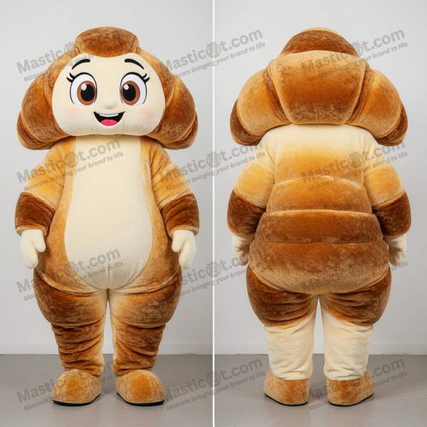 Golden buttery croissant mascot - Masticot.com
