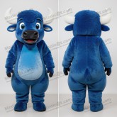 Indigo blue velvety bison mascot - Masticot.com