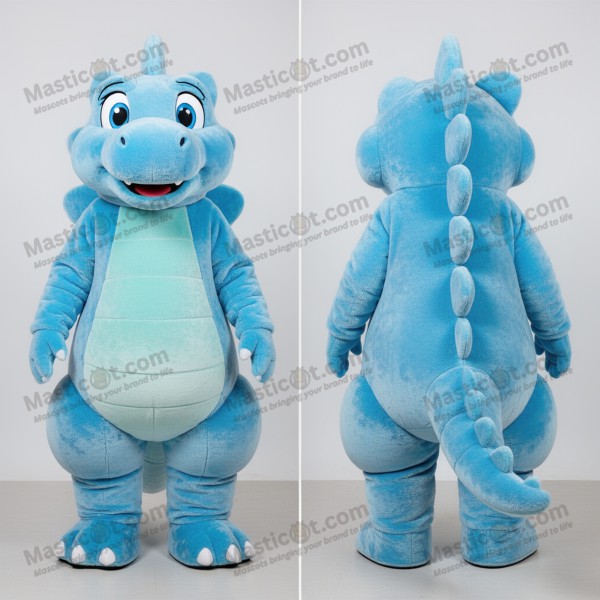 Sky blue gentle stegosaurus mascot - Masticot.com