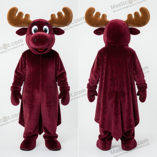 Kasztanowy Pluszowy Kostium Łosia w Stylu Kreskówkowym - Łoś - MASTICOT_39882 - Masticot.com
