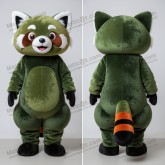Forest green cuddly red panda mascot - Masticot.com