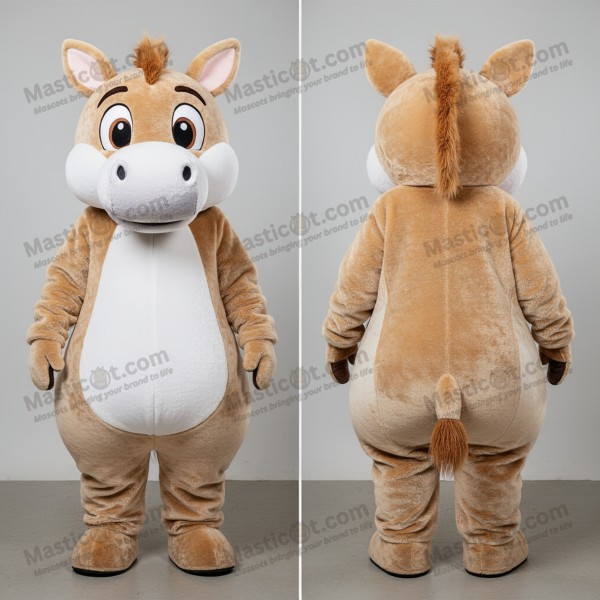 Tan Rounded Quagga Mascot - Masticot.com