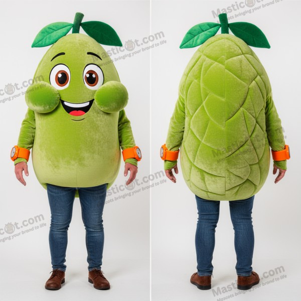 Lime green juicy mango mascot - Mango - MASTICOT_39953 - Masticot.com