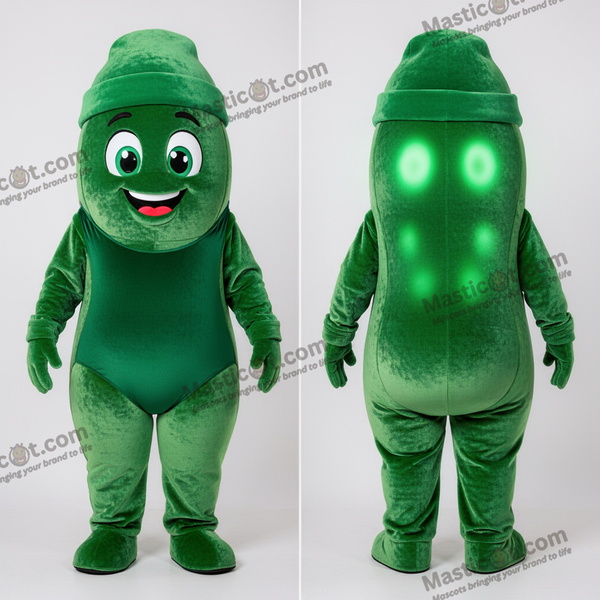 Mascote Feijão Verde Aveludado Esmeralda - Feijão Verde - MASTICOT_40193 - Masticot.com