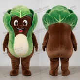 Velvety brown leafy cabbage mascot - Masticot.com