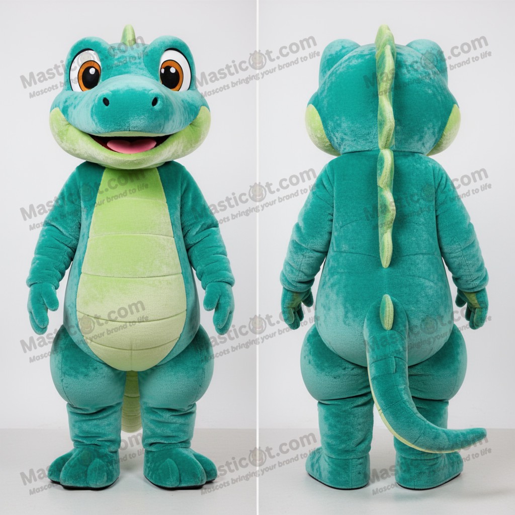 Smaragdgrüner Samt-Lizard-Maskottchen - Masticot.com