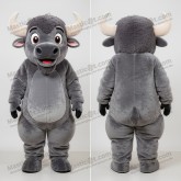 Velvety gray broad shouldered bison mascot - Masticot.com
