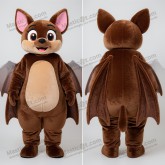 Velvety Brown Cartoon Bat Mascot - Masticot.com