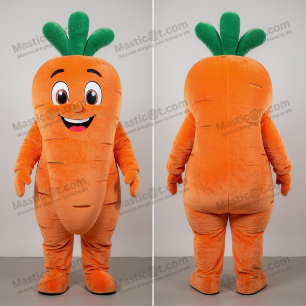 Mascota de zanahoria beige vibrante - Masticot.com