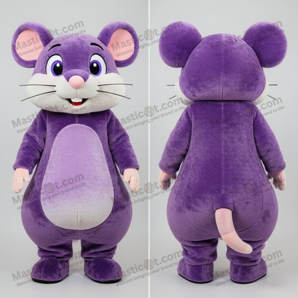 Samtiges, lila Kuscheltier-Murmeltier-Maskottchen -