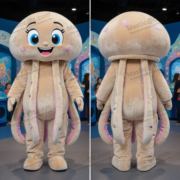Beige gennemskinnelig manetkostume - Masticot.com