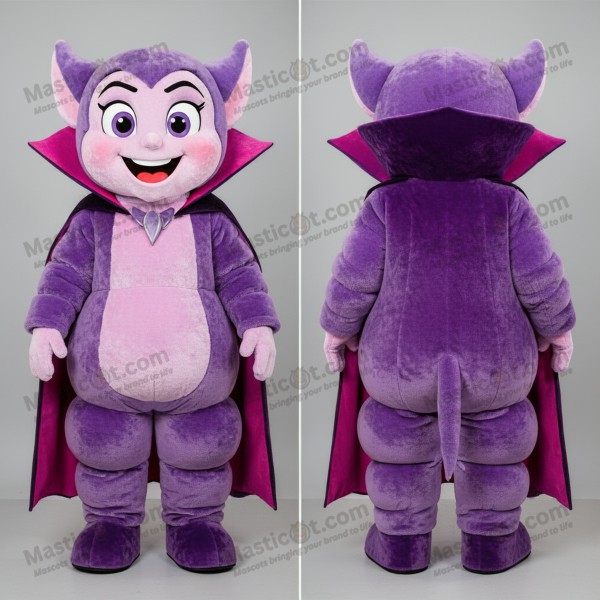 Lavender soft edged vampire mascot - Masticot.com