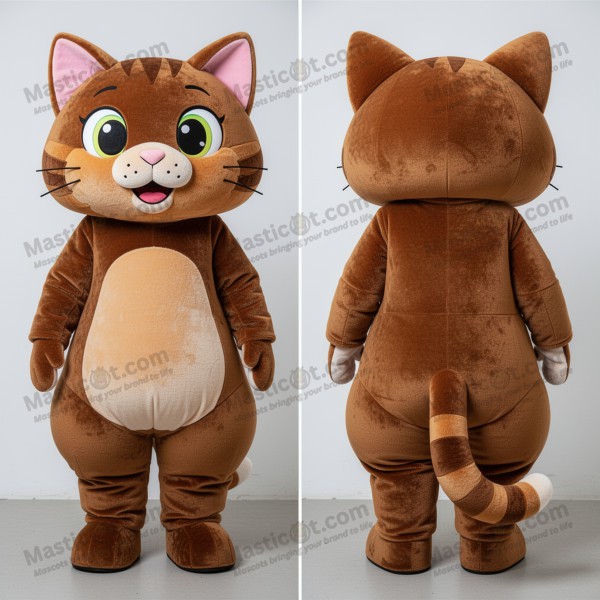 Mascota de gato naranja de hombros anchos - Masticot.com