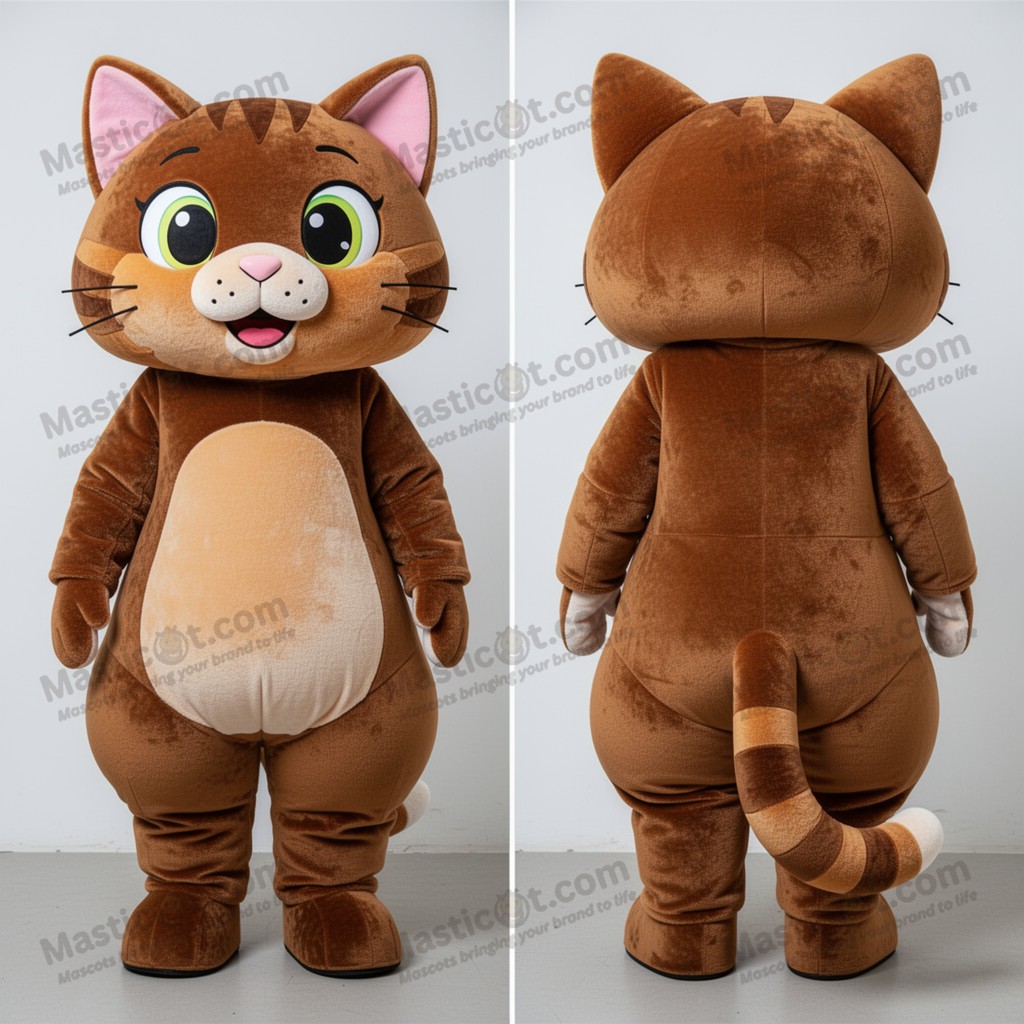 Ginger broad shouldered cat mascot - Masticot.com