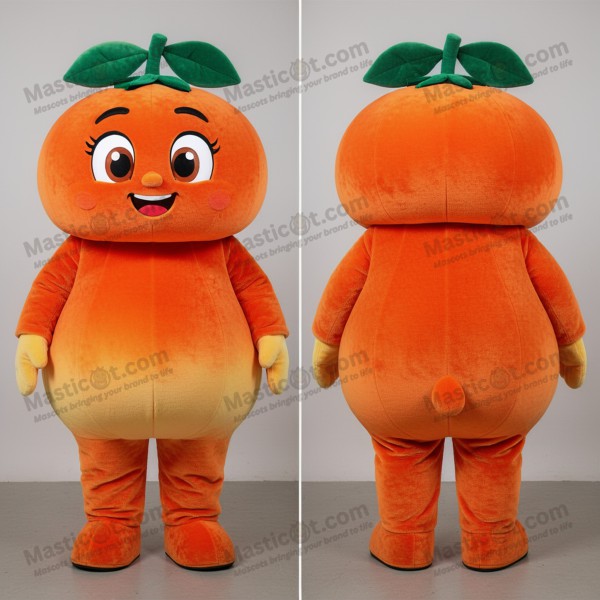 Rust orange velvety mandarin mascot - Masticot.com