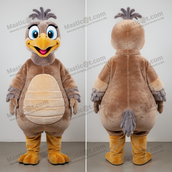 Sandy Brown Cartoon Emu Mascot - Masticot.com