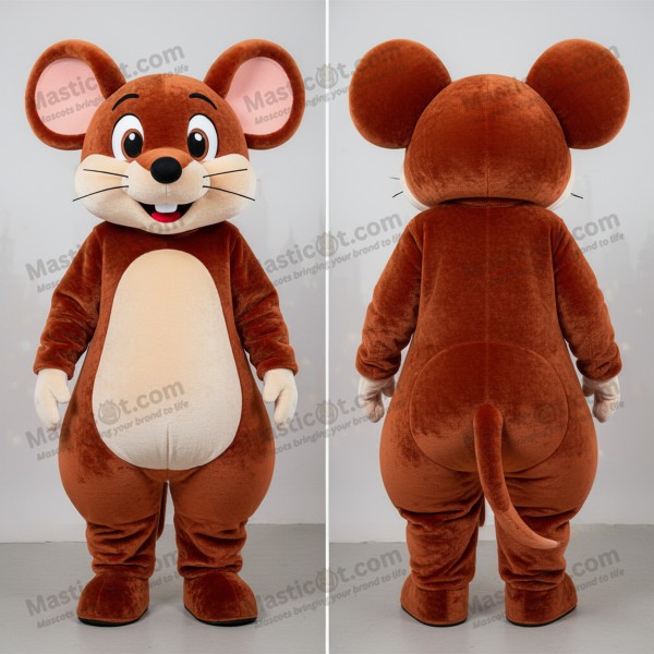 Rust Orange Cartoon Mouse Mascot - Masticot.com