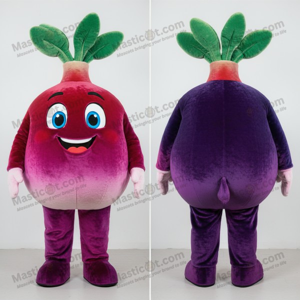 Navy round radish mascot - Masticot.com