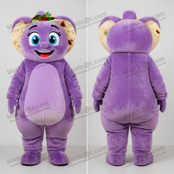 Plstěná maskot fajitas v levandulové barvě - Masticot.com