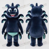 Navy velvety hydra mascot - Masticot.com