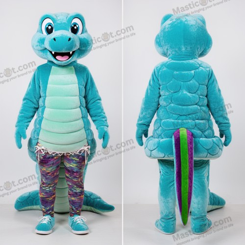 Modrý plyšový stočený hadí maskot - Had - MASTICOT_41363 - Masticot.com